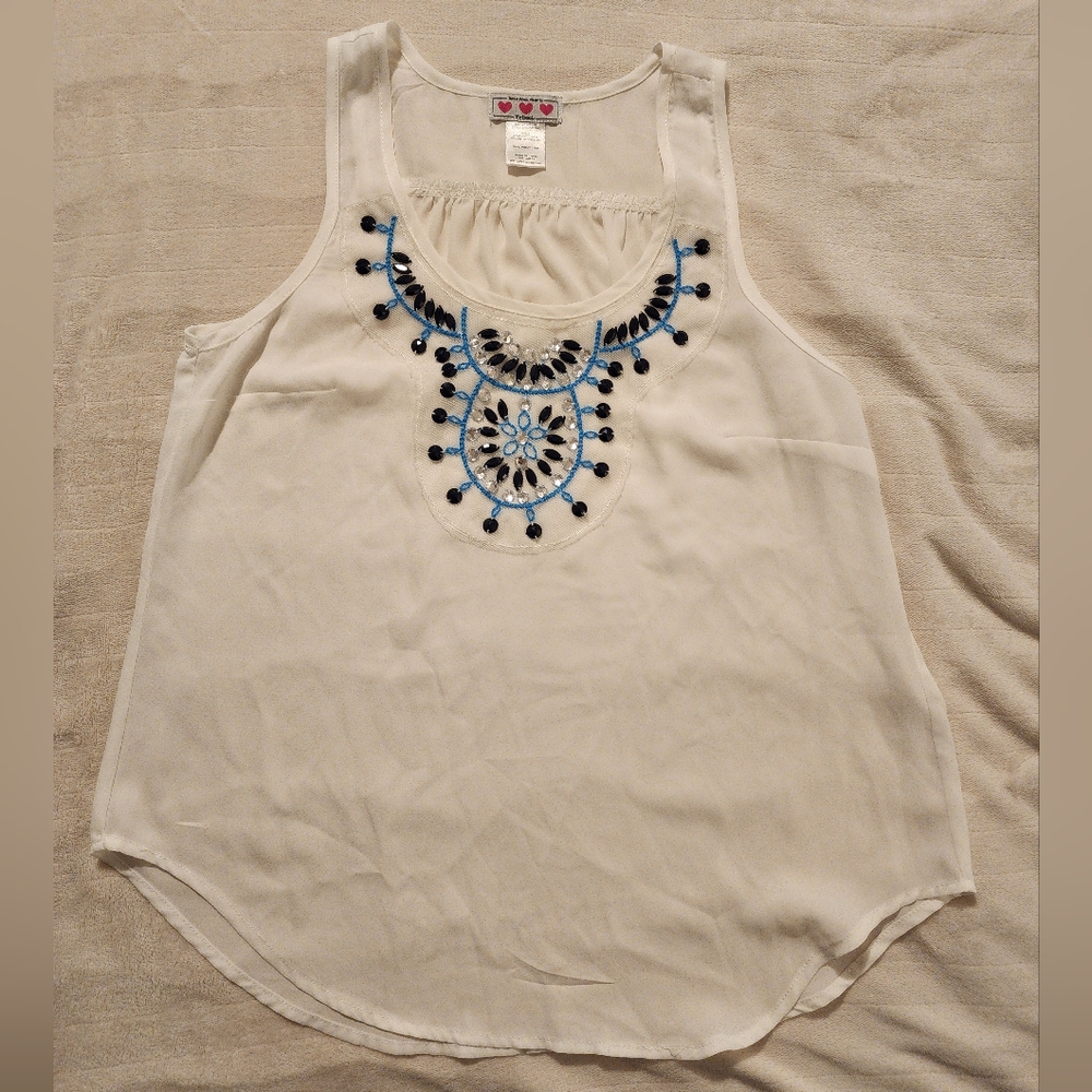 Three Pink Hearts tank top S
